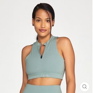 ILUS Essential Zip It All Sports Bra Seafoam